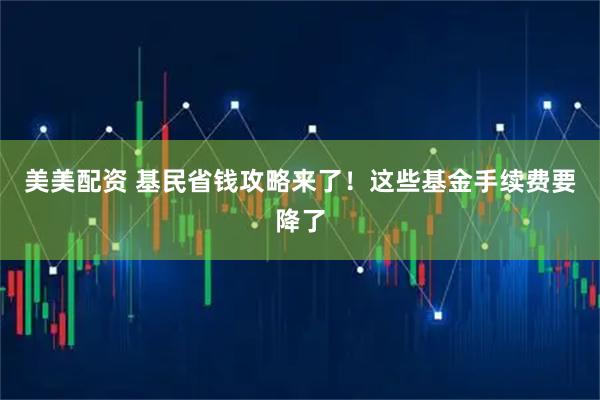美美配资 基民省钱攻略来了！这些基金手续费要降了